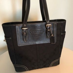 Coach black signature purse